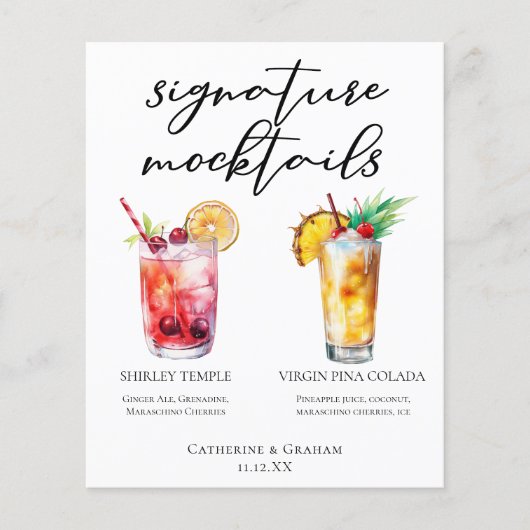 Handtekening Mocktail Shirley Temple Piña Colada M (Voorkant)