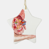 Handtekening model met binnenkant van de menselijk keramisch ornament (Rechts)