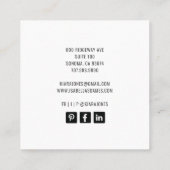 Handtekening modern Nail Salon-fotoscript Vierkante Visitekaartje (Achterkant)