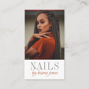 Handtekening modern Nail Salon-fotoscript Visitekaartje