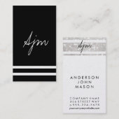 Handtekening Monogram 2 / Goud 2 Visitekaartje (Voorkant / Achterkant)