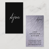Handtekening Monogram 2 / Staalpenseel Visitekaartje (Voorkant / Achterkant)