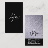 Handtekening Monogram 2 / Stalen borstel / Zwart a Visitekaartje (Voorkant / Achterkant)