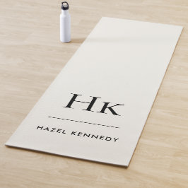 Handtekening Monogram Eenvoudig Elegant Ivoor Yoga Yogamat