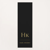 Handtekening Monogram Eenvoudig Zwart Goud Yoga Ma Yogamat (Voorkant)