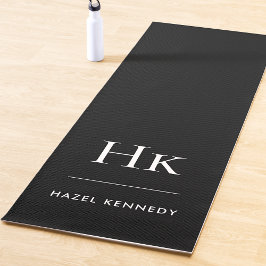 Handtekening Monogram Eenvoudig Zwart Monogram Yogamat