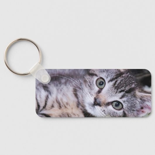 Handtekening Monogram Gold Foil Foto Thin Rectangl Sleutelhanger (Achterkant)