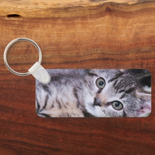 Handtekening Monogram Gold Foil Foto Thin Rectangl Sleutelhanger (Achterkant)