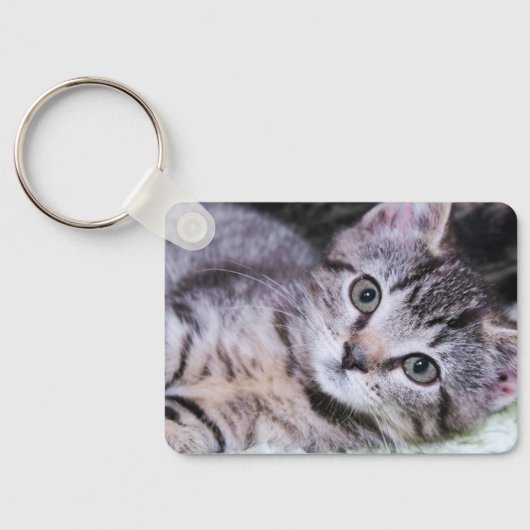 Handtekening Monogram Gold Foil Fotorechthoek Sleutelhanger (Achterkant)