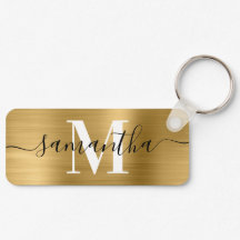 Handtekening Monogram Gold Foil Thin Rectangle