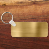 Handtekening Monogram Gold Foil Thin Rectangle Sleutelhanger (Achterkant)