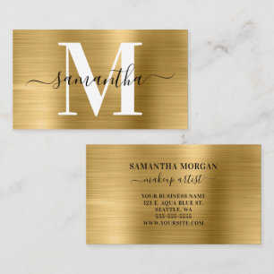 Handtekening Monogram Gold Shimmer Visitekaartje