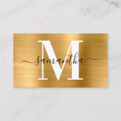 Handtekening Monogram Gold Shimmer Visitekaartje (Voorkant)