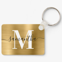 Handtekening Monogram Goud Folie Foto Rechthoek
