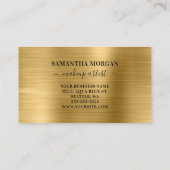 Handtekening Monogram Goud Glans Visitekaartje (Achterkant)