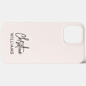 Handtekening Monogram Handgeschreven Script Blush Case-Mate iPhone Case (Achterkant (horizontaal))