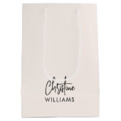 Handtekening Monogram Handgeschreven Script Blush Medium Cadeauzakje (Achterkant)