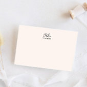 Handtekening Monogram Handgeschreven Script Blush  Notitiekaartje