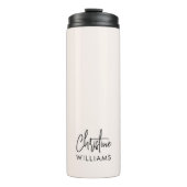 Handtekening Monogram Handgeschreven Script Blush Thermosbeker (Voorkant)