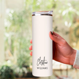 Handtekening Monogram Handgeschreven Script Blush  Thermosbeker