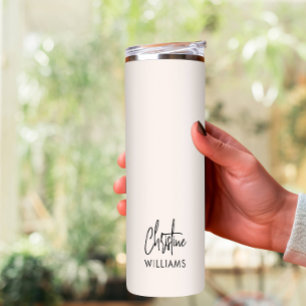 Handtekening Monogram Handgeschreven Script Blush  Thermosbeker