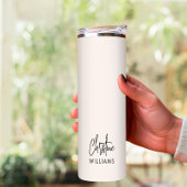 Handtekening Monogram Handgeschreven Script Blush Thermosbeker