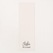 Handtekening Monogram Handgeschreven Script Blush  Yogamat (Voorkant)