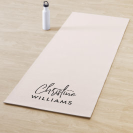 Handtekening Monogram Handgeschreven Script Blush  Yogamat