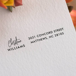 Handtekening Monogram Handgeschreven Script Blush  Zelfinktende Stempel