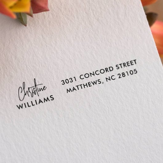 Handtekening Monogram Handgeschreven Script Blush  Zelfinktende Stempel