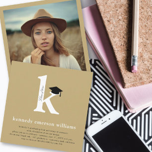 Handtekening Monogram K Afstudeerklas 2026 Aankome Kaart