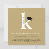 Handtekening Monogram K Klas van 2026 Afgestudeerd Kaart (Voorkant)