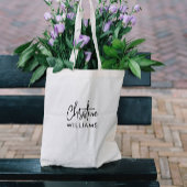 Handtekening Monogram Minimaal Handgeschreven Scri Tote Bag