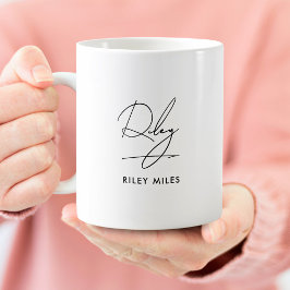 Handtekening Monogram Modern Elegant Classic Koffiemok