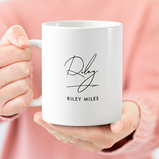 Handtekening Monogram Modern Elegant Classic Koffiemok