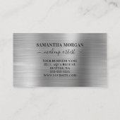 Handtekening Monogram Zilveren Shimmer Visitekaartje (Achterkant)