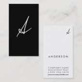 Handtekening Monogram / Zwart & Wit Visitekaartje (Voorkant / Achterkant)