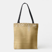 Handtekening Monogrammed Glittery Gold Foil Tote Bag (Achterkant)