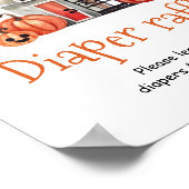 Handtekening motorrijder in Baby shower Poster (Hoek)