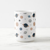 Handtekening naadloos patroon met planken koffiemok (Center)