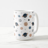 Handtekening naadloos patroon met planken koffiemok (Voorkant rechts)