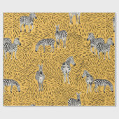 Handtekening naadloos patroon zonder Zebra met lij Cadeaupapier (Vlak)