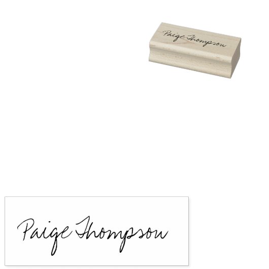 Handtekening Naam Rubber Stempel (Gestempeld)