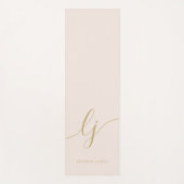Handtekening Naam Simple Calligraphy Blush Pink Go Yogamat (Voorkant)
