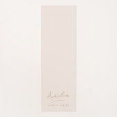Handtekening Naam Simple Minimal Blush Pink Yoga M Yogamat (Voorkant)