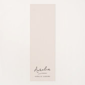 Handtekening Naam Simple Minimal Blush Pink Yoga M Yogamat (Voorkant)