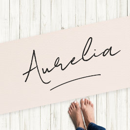 Handtekening Naam Simple Minimal Blush Pink Yoga M Yogamat