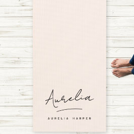 Handtekening Naam Simple Minimal Blush Pink Yoga M Yogamat