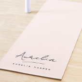 Handtekening Naam Simple Minimal Blush Pink Yoga M Yogamat