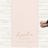 Handtekening Naam Simple Minimal Blush Pink Yoga M Yogamat